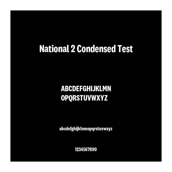 National 2 Condensed Test