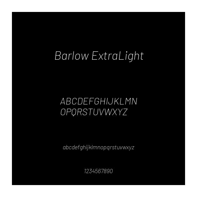 Barlow ExtraLight