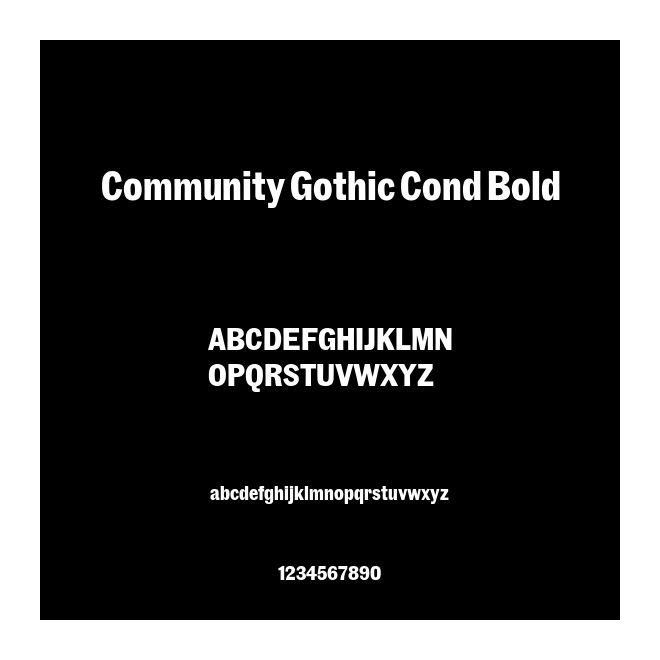 Community Gothic Cond Bold