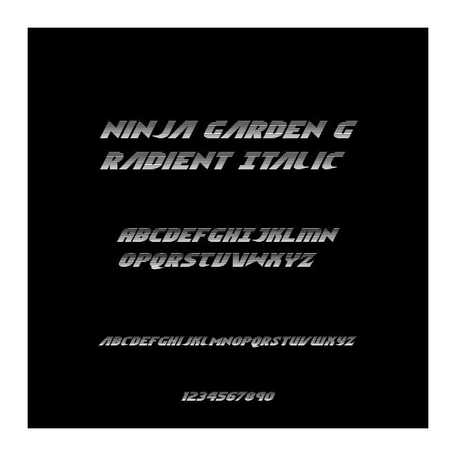 Ninja Garden Gradient Italic
