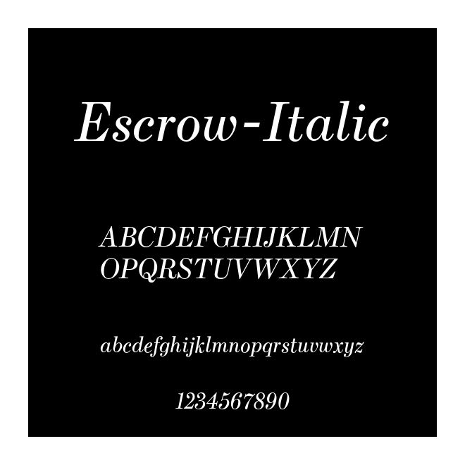 Escrow-Italic