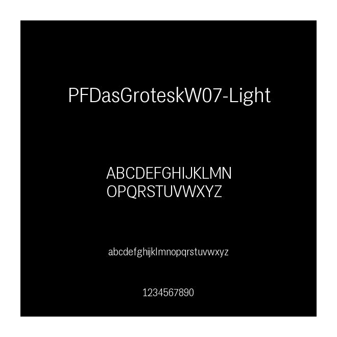 PFDasGroteskW07-Light
