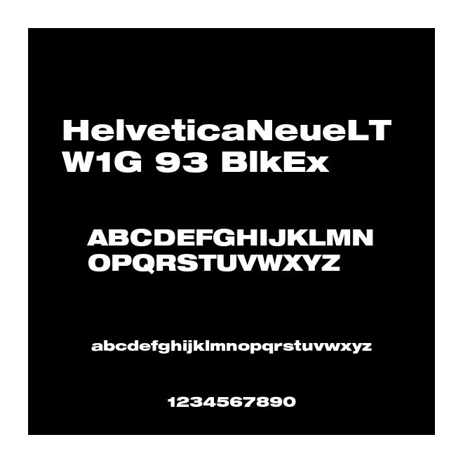 HelveticaNeueLT W1G 93 BlkEx