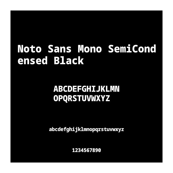 Noto Sans Mono SemiCondensed Black