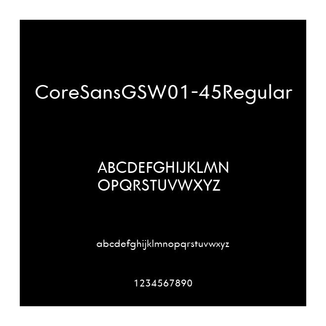 CoreSansGSW01-45Regular