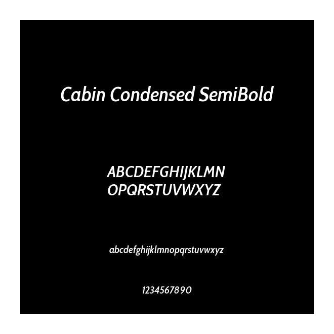 Cabin Condensed SemiBold