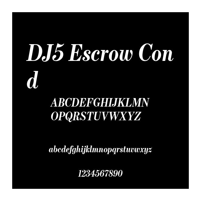DJ5 Escrow Cond