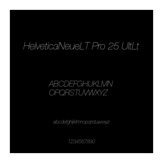 HelveticaNeueLT Pro 25 UltLt