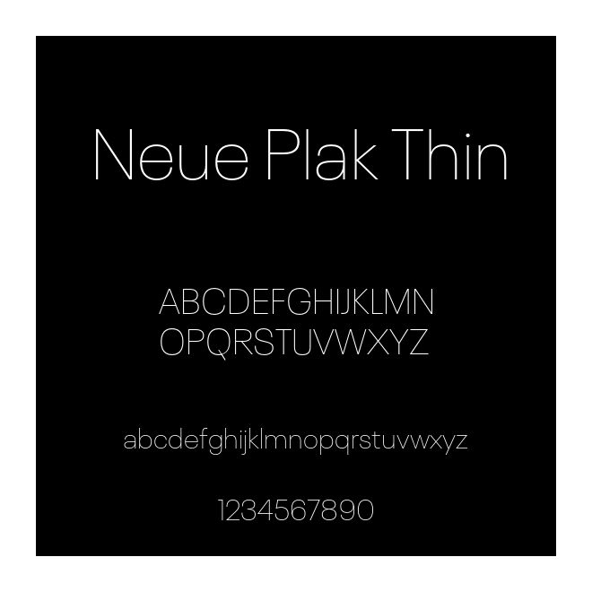 Neue Plak Thin