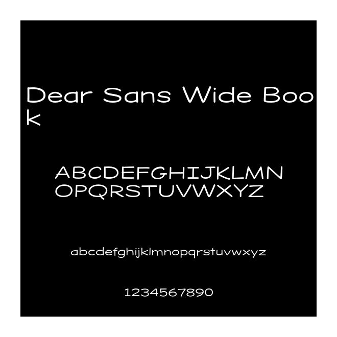 Dear Sans Wide Book
