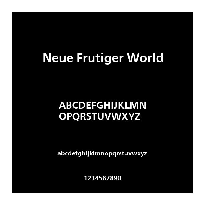 Neue Frutiger World