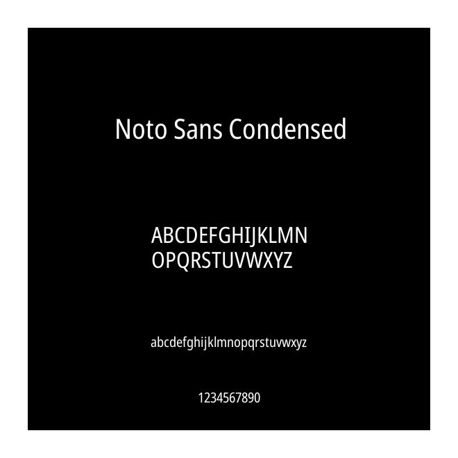 Noto Sans Condensed