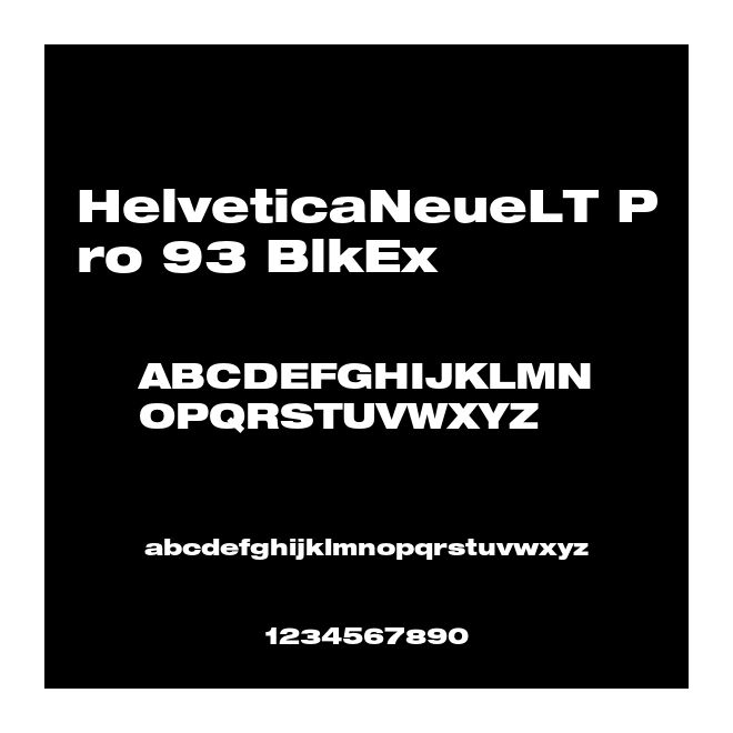 HelveticaNeueLT Pro 93 BlkEx
