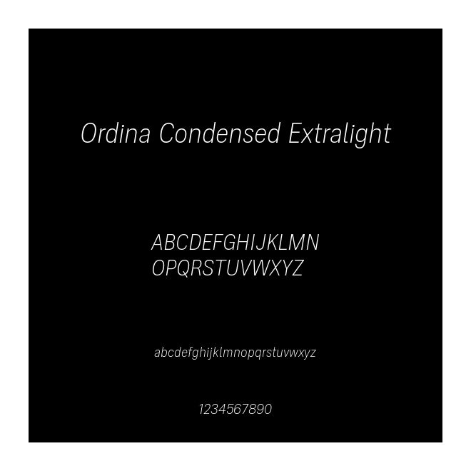 Ordina Condensed Extralight