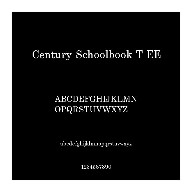 Century Schoolbook T EE