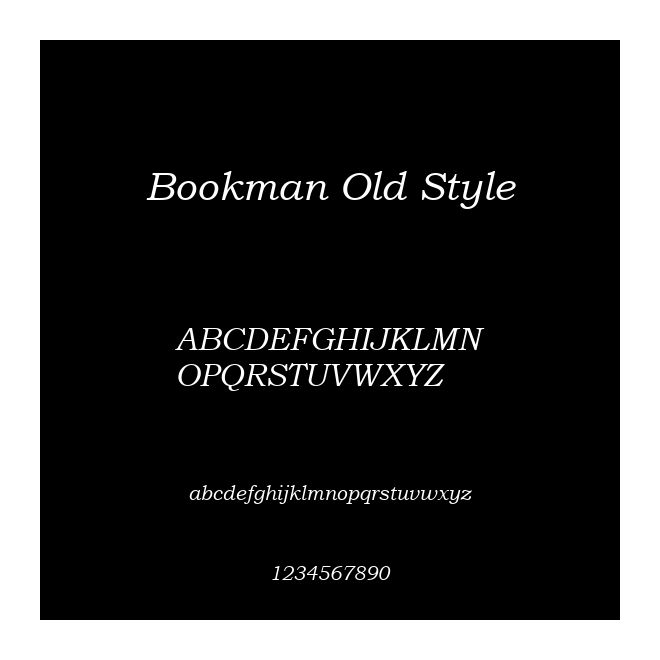 Bookman Old Style