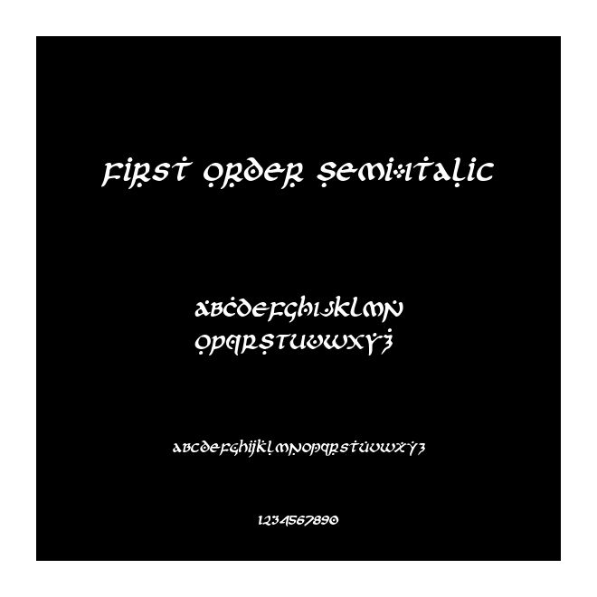 First Order Semi-Italic