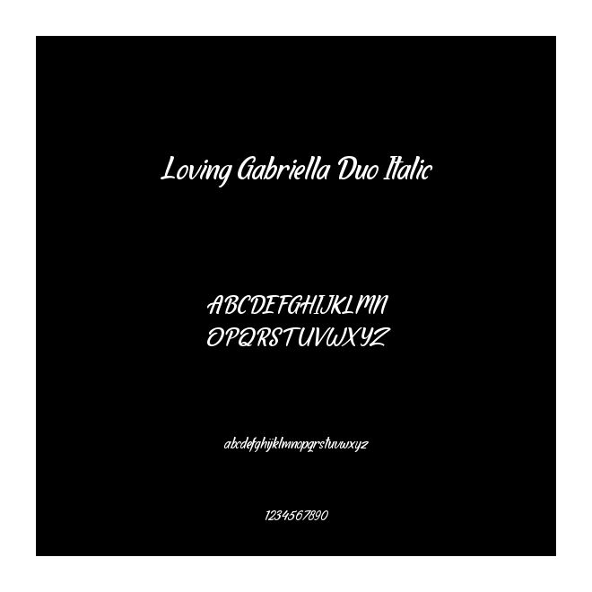 Loving Gabriella Duo Italic