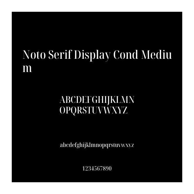 Noto Serif Display Cond Medium