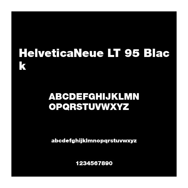 HelveticaNeue LT 95 Black