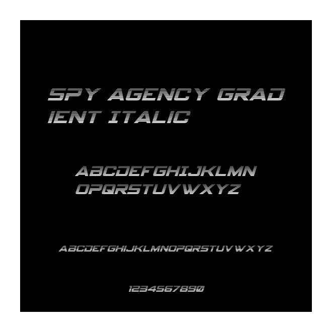 Spy Agency Gradient Italic