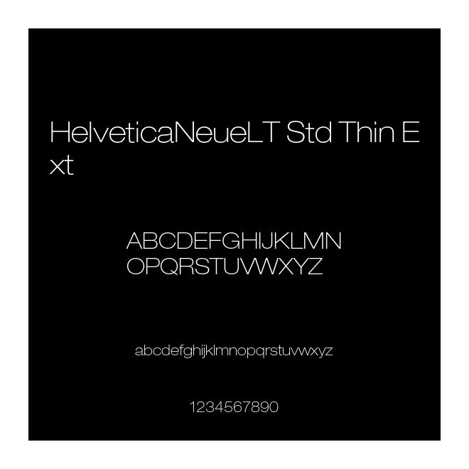 HelveticaNeueLT Std Thin Ext