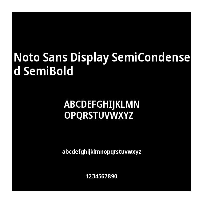 Noto Sans Display SemiCondensed SemiBold