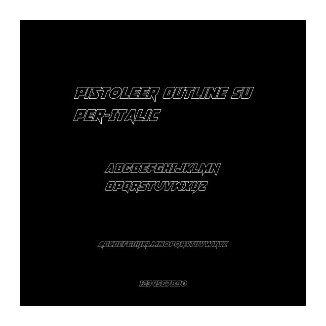 Pistoleer Outline Super-Italic