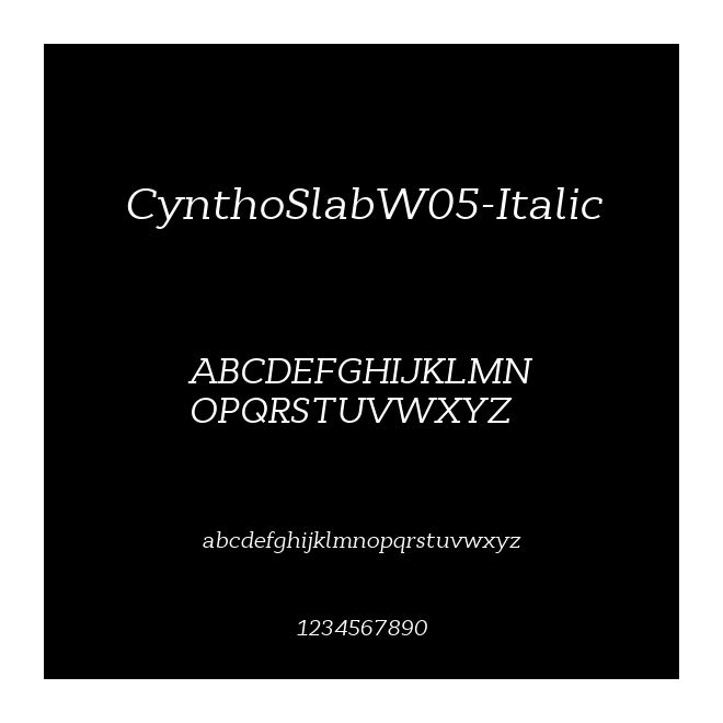 CynthoSlabW05-Italic
