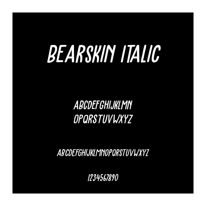 Bearskin Italic