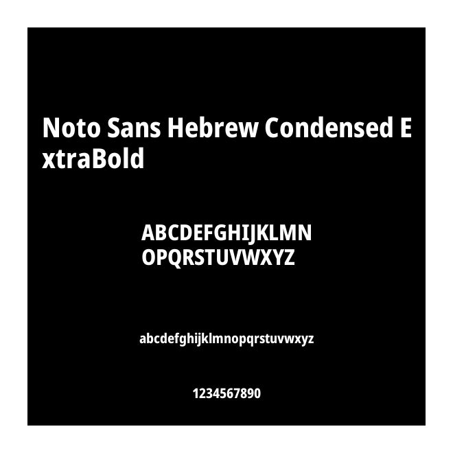 Noto Sans Hebrew Condensed ExtraBold