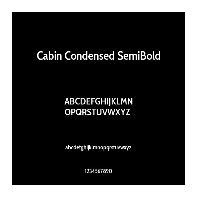 Cabin Condensed SemiBold