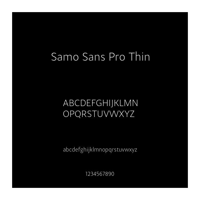 Samo Sans Pro Thin