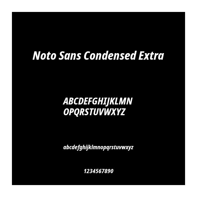 Noto Sans Condensed Extra