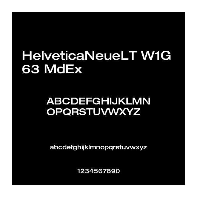HelveticaNeueLT W1G 63 MdEx