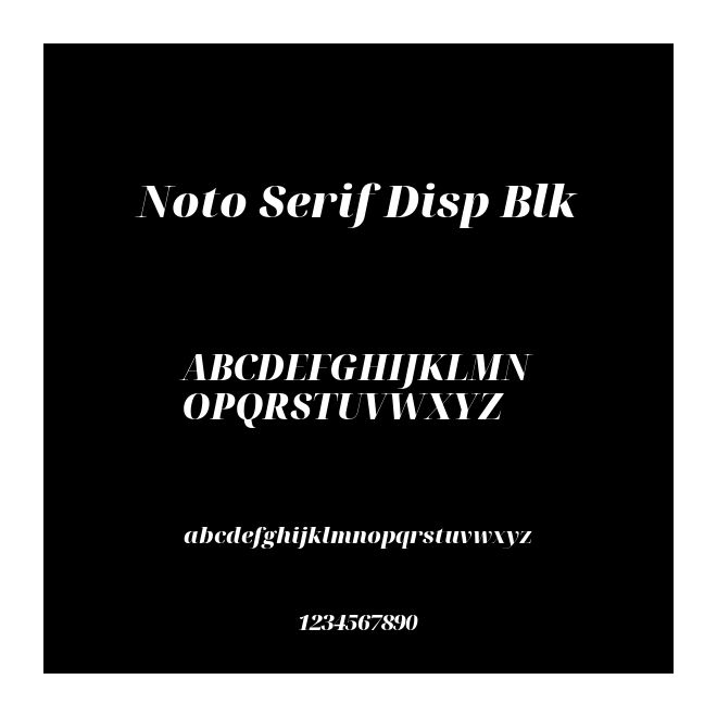 Noto Serif Disp Blk