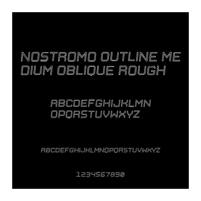 Nostromo Outline Medium Oblique Rough