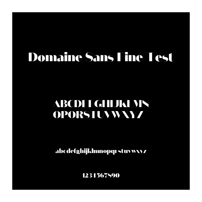 Domaine Sans Fine Test