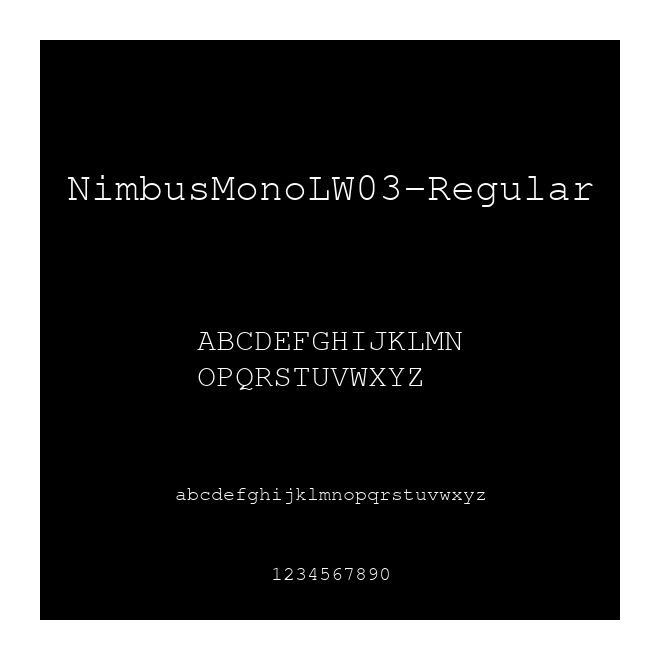 NimbusMonoLW03-Regular