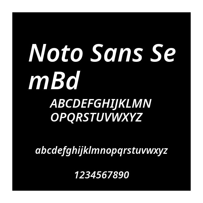 Noto Sans SemBd