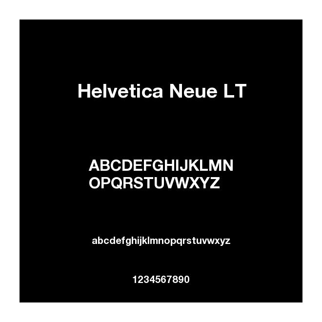 Helvetica Neue LT