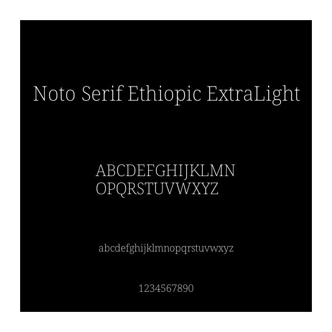Noto Serif Ethiopic ExtraLight