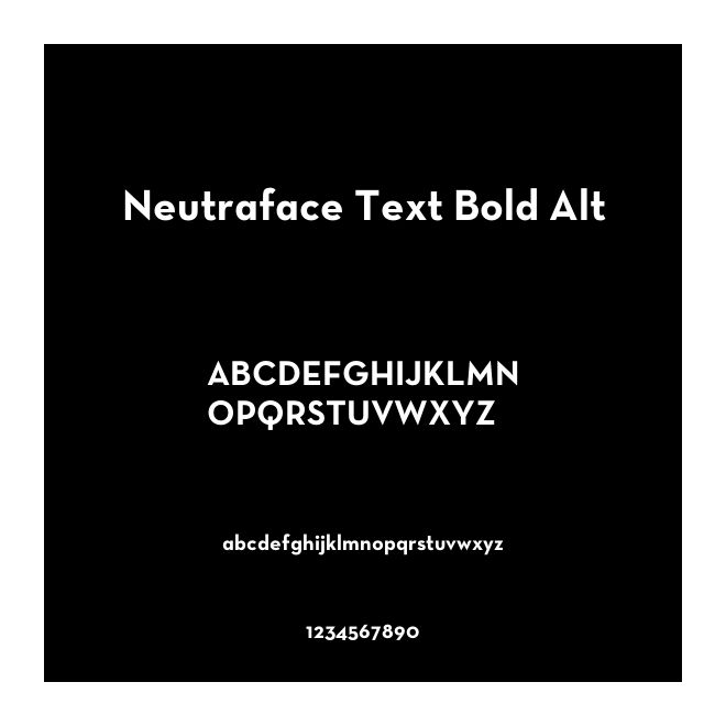 Neutraface Text Bold Alt