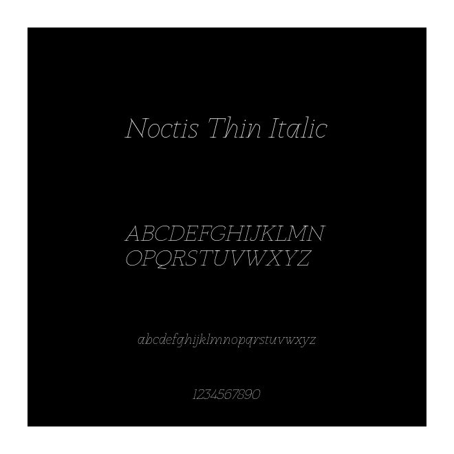 Noctis Thin Italic