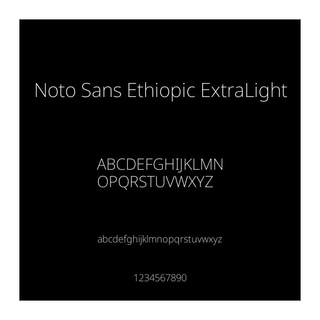 Noto Sans Ethiopic ExtraLight