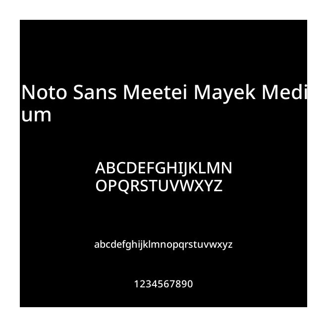 Noto Sans Meetei Mayek Medium