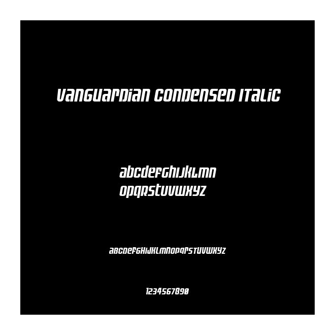 Vanguardian Condensed Italic