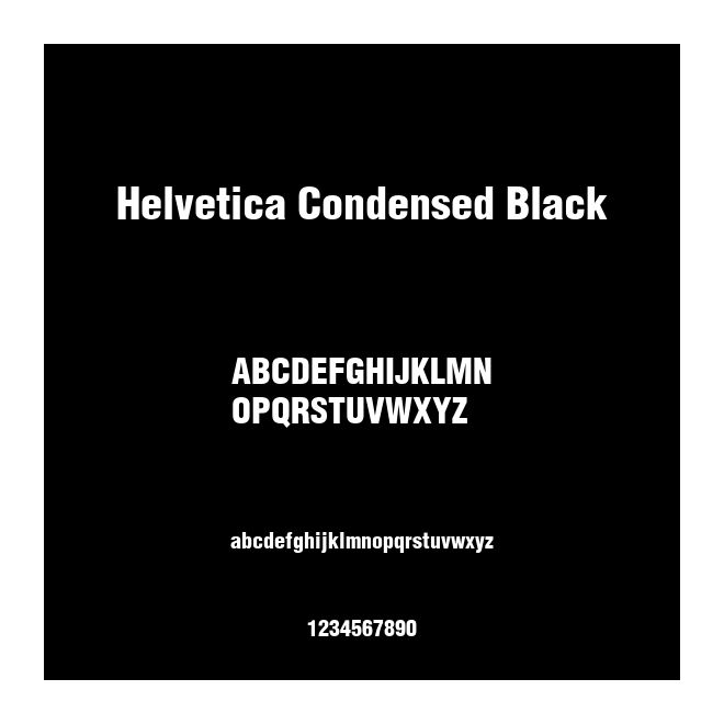 Helvetica Condensed Black