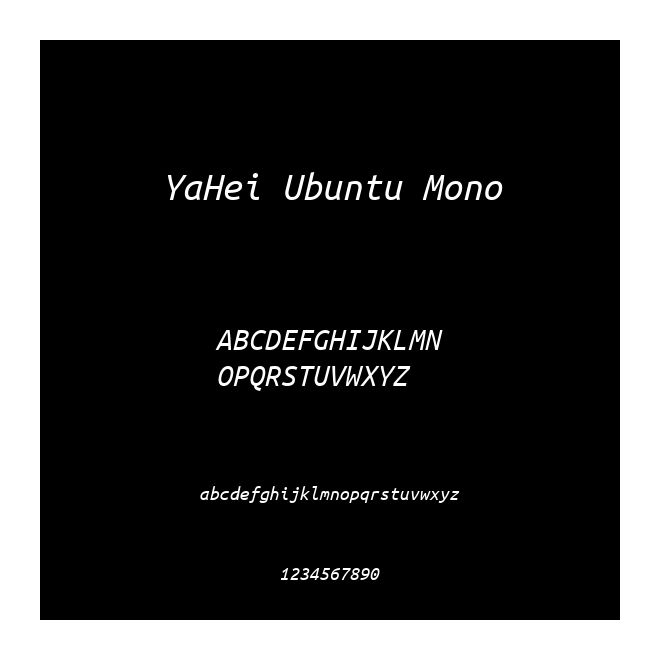 YaHei Ubuntu Mono