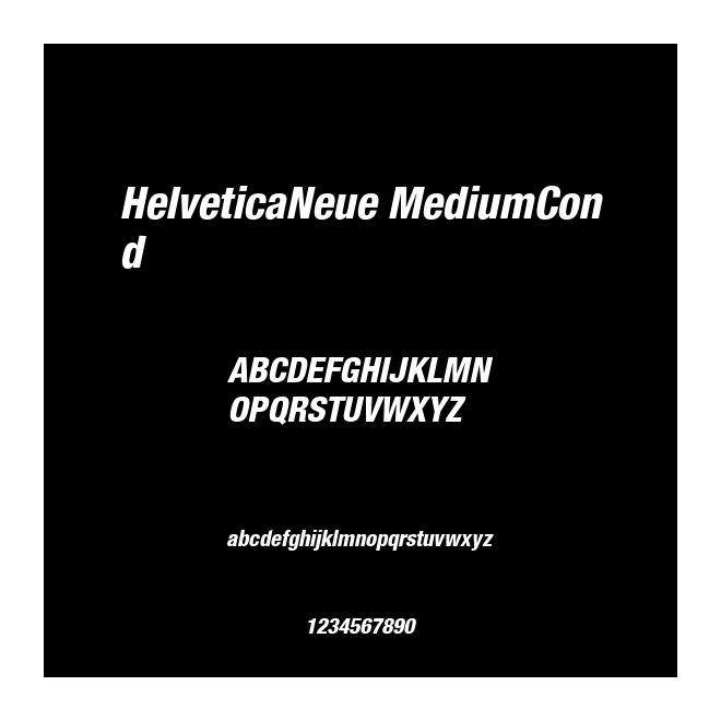 HelveticaNeue MediumCond